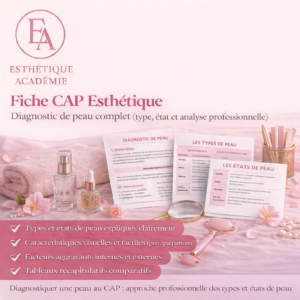 Fiche CAP Esthétique – Diagnostic de peau complet, type et état de peau analysés professionnellement Esthétique Académie