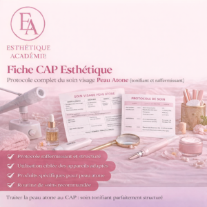 Fiche CAP Esthétique – Protocole complet du soin visage peau atone, guide tonifiant et raffermissant Esthétique Académie