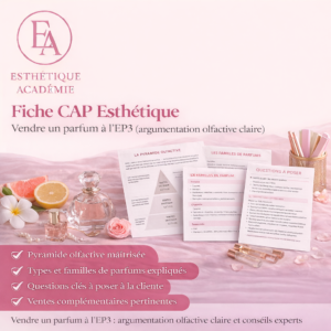 Fiche CAP Esthétique – Vendre un parfum à l’EP3, argumentation olfactive claire Esthétique Académie